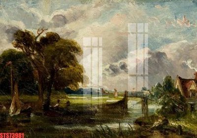 File tranh gốc in trần nhà Tranh sơn dầu phương tây tổng hợp STS73981 3D