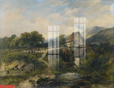 File gốc Tranh sơn dầu phương tây tổng hợp STS73995 (in mica) làm bảng hiệu