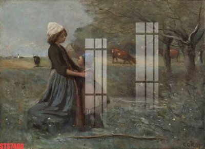 Hình ảnh file gốc in lụa Tranh sơn dầu phương tây tổng hợp STS7400