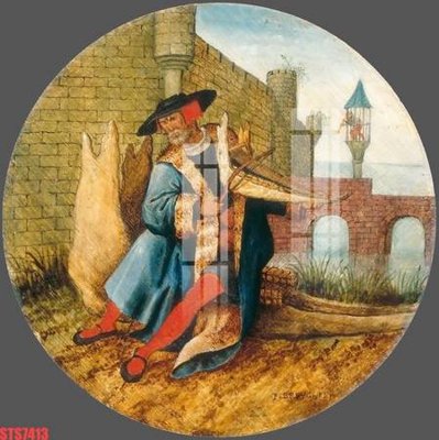 File in trần Tranh sơn dầu phương tây tổng hợp STS7413 (bản gốc) mây trời