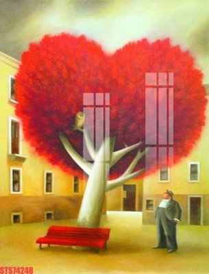 File tranh Tranh sơn dầu phương tây tổng hợp STS74248 (gốc) chủ đề thành phố