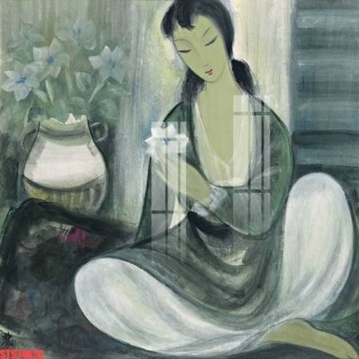 File gốc Tranh sơn dầu phương tây tổng hợp STS74652 (in lụa) trang trí tường