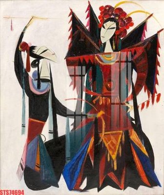 File tranh Tranh sơn dầu phương tây tổng hợp STS74694 (file gốc) chuẩn màu in