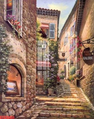 File tranh Tranh sơn dầu phương tây tổng hợp STS75451 (bản gốc) in lụa dán tường