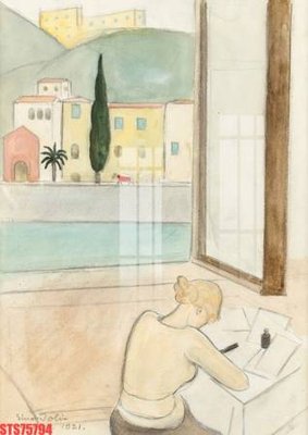 File tranh gốc in trần nhà Tranh sơn dầu phương tây tổng hợp STS75794 3D