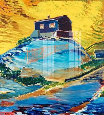 Download file Tranh sơn dầu phương tây tổng hợp STS75983 (chất lượng in ấn)