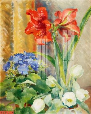 File gốc Tranh sơn dầu phương tây tổng hợp STS76102 (in lụa) họa tiết 3D