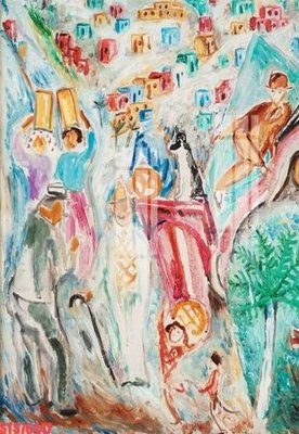 File gốc Tranh sơn dầu phương tây tổng hợp STS76447 (in 3D) cho trang trí