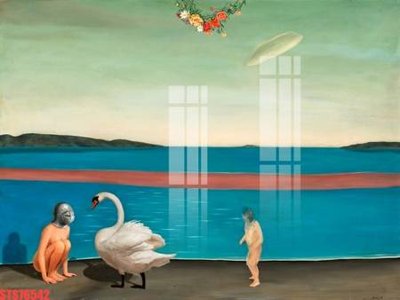 File tranh gốc in trần nhà Tranh sơn dầu phương tây tổng hợp STS76542 3D