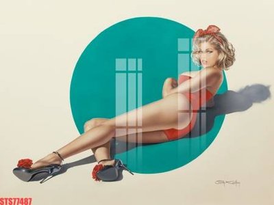 File gốc Tranh sơn dầu phương tây tổng hợp STS77487 (phiên bản chuẩn) để in ấn