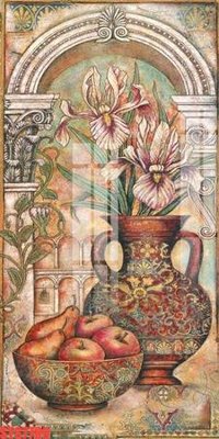 Download file gốc Tranh sơn dầu phương tây tổng hợp STS7780 (in lụa) hoa lá