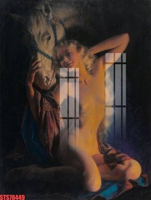 File gốc Tranh sơn dầu phương tây tổng hợp STS78449 (in lụa) họa tiết 3D