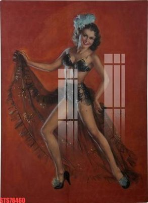 File tranh Tranh sơn dầu phương tây tổng hợp STS78460 (bản gốc) treo quán cafe