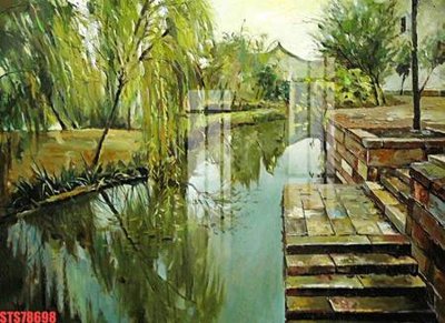 File gốc Tranh sơn dầu phương tây tổng hợp STS78698 (in 3D) nghệ thuật