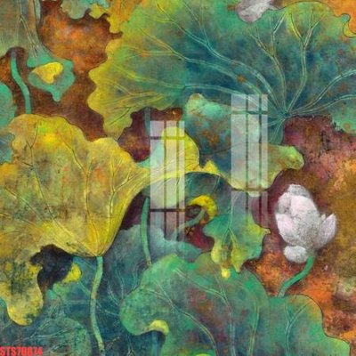 File in trần Tranh sơn dầu phương tây tổng hợp STS78874 (file gốc) hoa văn 3D