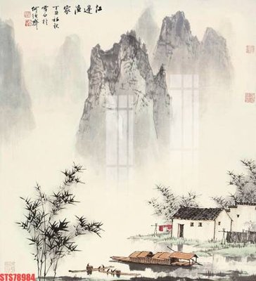 File gốc Tranh sơn dầu phương tây tổng hợp STS78984 (bản quyền) cho in ấn