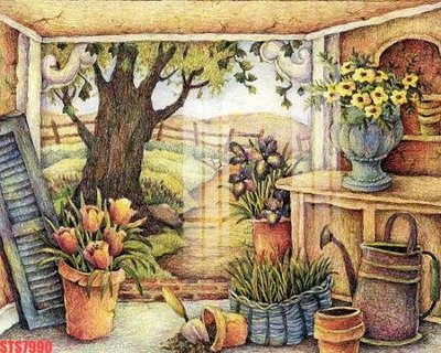 File ảnh Tranh sơn dầu phương tây tổng hợp STS7990 (gốc) cho trang trí nhà hàng