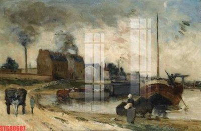 File gốc Tranh sơn dầu phương tây tổng hợp STS80687 (in lụa) họa tiết 3D