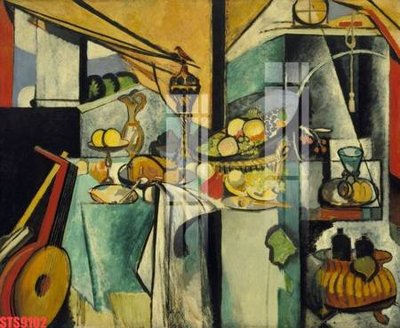 File tranh gốc in trần nhà Tranh sơn dầu phương tây tổng hợp STS9102 3D