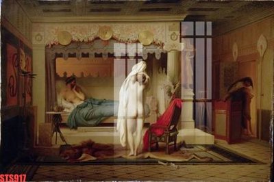 Hình ảnh file gốc in trần nhà Tranh sơn dầu phương tây tổng hợp STS917