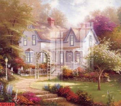 File gốc Tranh sơn dầu phương tây tổng hợp STS9239 (in lụa) trang trí tường