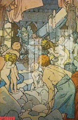 File tranh Tranh sơn dầu phương tây tổng hợp STS9329 (gốc) chủ đề trẻ em