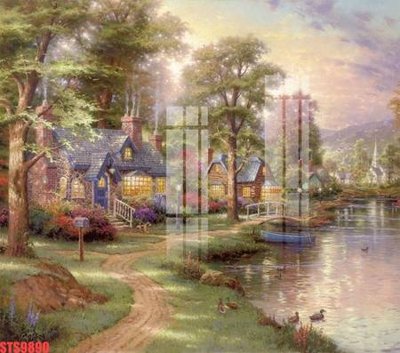 File gốc Tranh sơn dầu phương tây tổng hợp STS9890 (in tráng gương) sang trọng