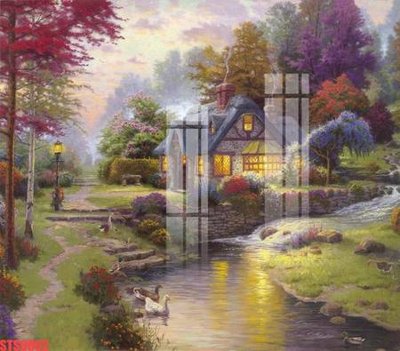 Hình ảnh file gốc in trần nhà Tranh sơn dầu phương tây tổng hợp STS9892