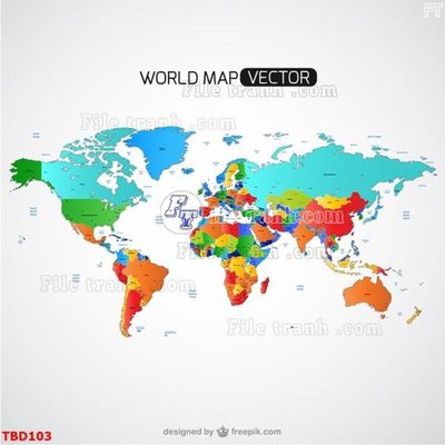 Tải file gốc Tranh bản đồ thế giới TBD103 (bản PSD) còn layer