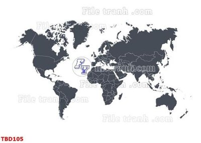 File gốc Tranh bản đồ thế giới TBD105 (cho in ấn) từ Filetranh.com