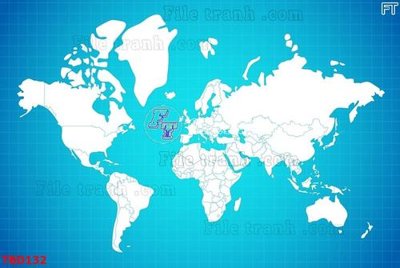 File in mica Tranh bản đồ thế giới TBD132 (bản gốc) siêu trong