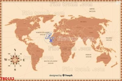 Tải file Tranh bản đồ thế giới TBD152 (ảnh gốc) độ phân giải 300dpi