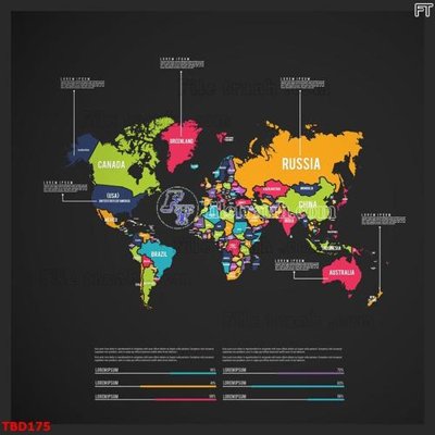 File in trần Tranh bản đồ thế giới TBD175 (file gốc) phong thủy