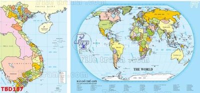 Mua file gốc Tranh bản đồ thế giới TBD187 (PSD) tại Filetranh.com