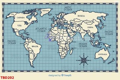 File tranh Tranh bản đồ thế giới TBD202 (ảnh gốc) không bị mờ