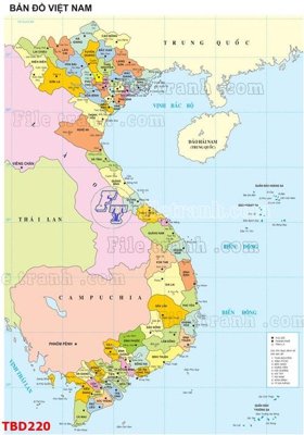 Ảnh gốc Tranh bản đồ thế giới TBD220 (độ nét cao) in mica