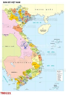 File in trần Tranh bản đồ thế giới TBD221 (bản gốc) mây trời