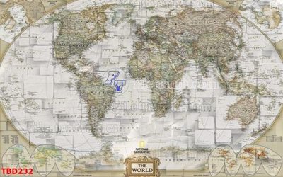 Tải file gốc Tranh bản đồ thế giới TBD232 (để in lụa)