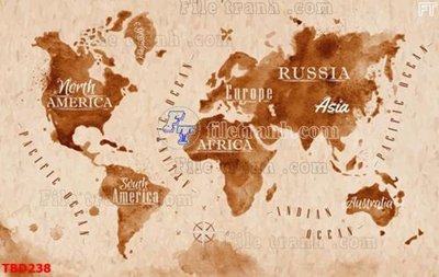 File gốc Tranh bản đồ thế giới TBD238 cho in ấn và thiết kế