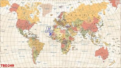 Tải về hình ảnh gốc Tranh bản đồ thế giới TBD249 sắc nét