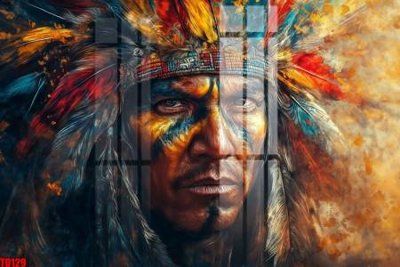 File PSD File gốc in tranh thổ dân TD129 (gốc) nhiều lớp (multi-layer)