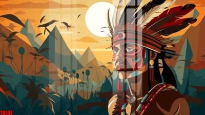 File tranh File gốc in tranh thổ dân TD147 (gốc) in trên kính