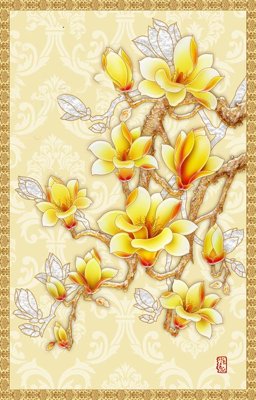 File in trần File tranh đứng lối vào TD2091 (bản gốc) trời sao