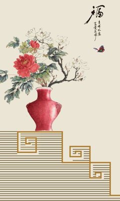 File tranh File tranh đứng lối vào TD2131 (gốc) in vải canvas