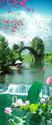 File tranh File tranh đứng lối vào TD2288 (gốc) in backlit film