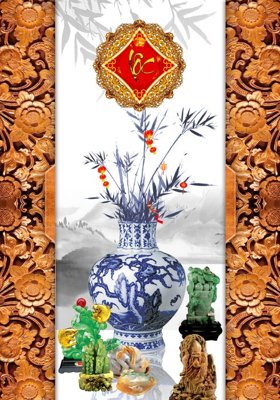 File ảnh File tranh đứng lối vào TD2332 (gốc) dùng in Pano