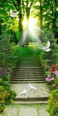 Tải file File tranh đứng lối vào TD2388 (gốc) làm file tranh quảng cáo