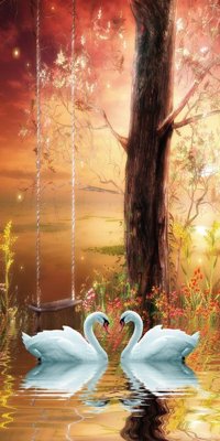 Download file gốc File tranh đứng lối vào TD2463 (in lụa) tranh 3D