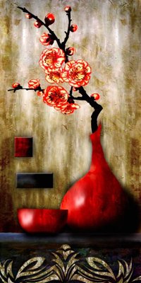 File tranh File tranh đứng lối vào TD3189 (gốc) in trên kính