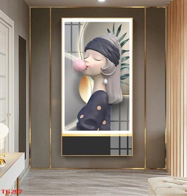 File gốc File tranh bộ in tráng gương hiện đại TG297 (in tráng gương) ốp tường